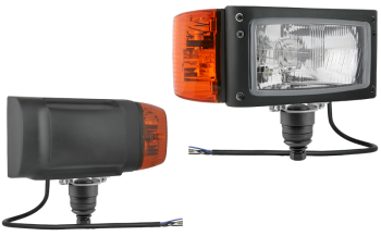 Far pentru, tip H4 cu montare pe de jos și cablu - dreapta