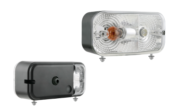 Lampă față cu fixare inferioară - dreapta (lumini: poziție, indicator de direcție față - lateral)