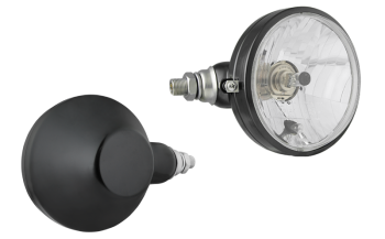 Far pentru, tip H4/R2 în carcasă metalică - stânga (lumini: fază lungă, fază scurtă, poziție)