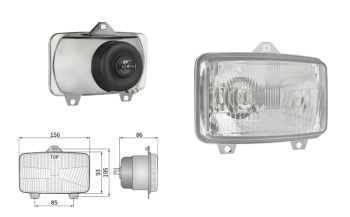 Inserție far, tip H4, încorporabil (lumini: fază lungă, fază scurtă, poziție)