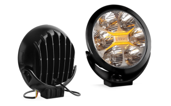 Proiector fază lungă LED cu ramă neagră (poziția în două culori de lumină)