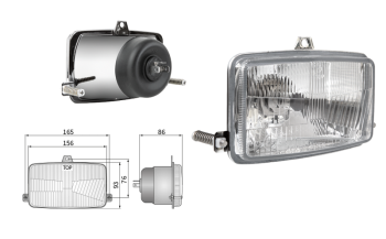 Inserție far, tip H4, încorporabil (lumini: fază lungă, fază scurtă)