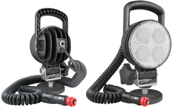 unghi fascicol 58°, 1000lm - modul LED 12V-24V, cablu spiralat 8 m, ștecher brichetă , mâner