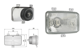 Inserție far, tip H4, încorporabil (lumini: fază lungă, fază scurtă)