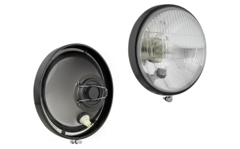 Inserție far, tip R2, încorporabil, cu ramă metalică - instalat vertical (lumini: fază lungă, fază scurtă, poziție)