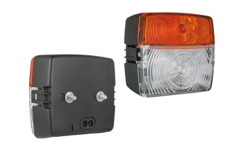 Lampă față (lumini: poziție, indicator de direcție față - lateral)