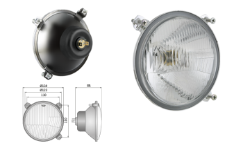 Far pentru, tip R2 - trafic pe partea dreaptă (lumini: fază lungă, fază scurtă) - stânga