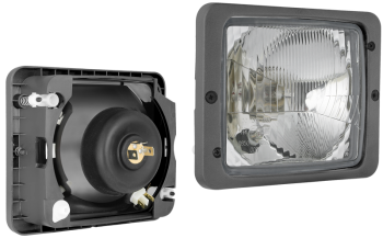 Far pentru, tip R2 cu ramă (lumini: fază lungă, fază scurtă, poziție)