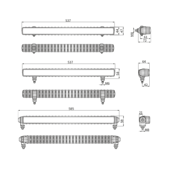 CDP1 100° proiectoare de lucru LED cu lumină de poziție