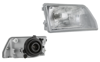 Far pentru Fiat Cinquecento, tip H4 - dreapta cu unitate de nivelare manuală