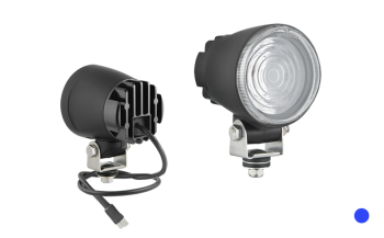 Lampă specială LED cu cablu și conector Deutsch DT04-2P - albastru