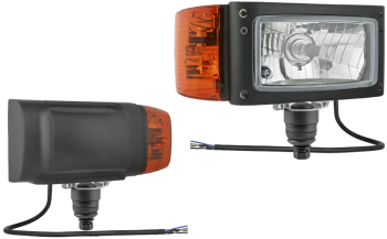 Far pentru, tip H4 cu montare pe de jos și cablu - dreapta