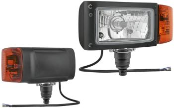 Far pentru, tip H4 cu montare pe de jos și cablu - stânga