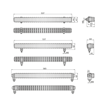 CDP1 72° proiectoare de lucru LED cu lumină de poziție