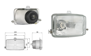 Inserție far, tip H4, încorporabil (lumini: fază lungă, fază scurtă, poziție)