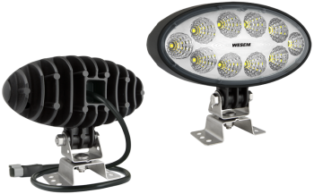 Proiector de lucru LED cu suport omega, cablu, conector Deutsch DT04-2P