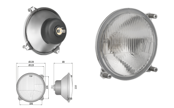 Far pentru, tip R2 - trafic pe partea dreapta (lumini: fază lungă, fază scurtă)