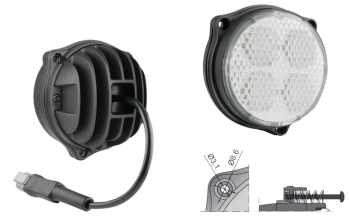 Proiector de lucru LED cu cablu și conector Deutsch DT04-2P (versiune cu 3 buloane)