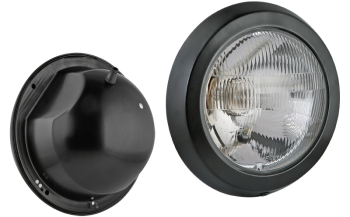 Far pentru, tip R2 în carcasă metalică (lumini: fază lungă, fază scurtă, poziție)