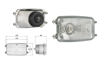 Inserție far, tip H4, încorporabil (lumini: fază lungă, fază scurtă, poziție)