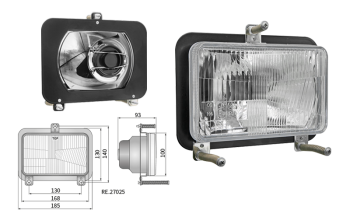 Far pentru, tip H4, orificiu suport 130x140 (lumini: fază lungă, fază scurtă)