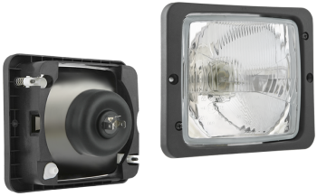 Far pentru, tip R2 cu ramă (lumini: fază lungă, fază scurtă)